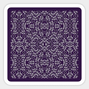 Retro pattern in purple Sticker